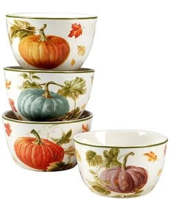 Autumn Harvest Set Of 4 Ice Cream Bowl Home