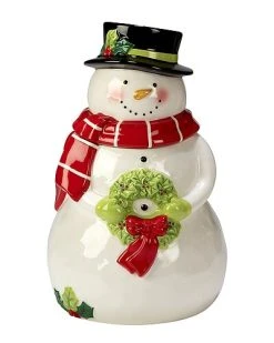 Holiday Magic Snowman 3D Cookie Jar Home