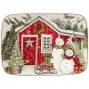 Snowman's Farmhouse Rectangular Platter Small Home