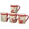 Holiday Wishes Set Of 4 Mugs Home
