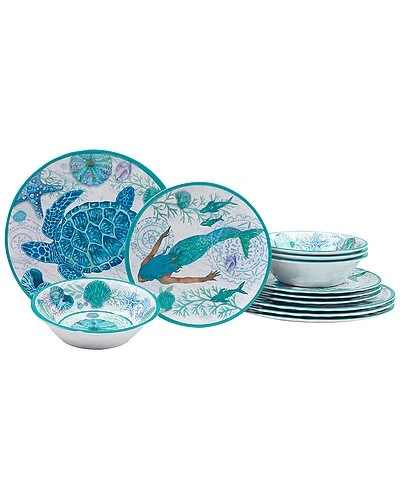 Serene Seas 12pc Dinnerware Set Home 1 Serene Seas 12pc Dinnerware Set Home