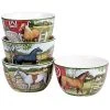 Set Of 4 Clover Farm Ice Cream Bowls Home