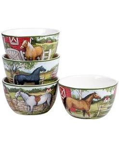 Set Of 4 Clover Farm Ice Cream Bowls Home