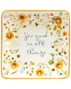 Sunflowers Forever Set Of 4 Canape Plates Home -Certified shop 3050840630 RLLD 3