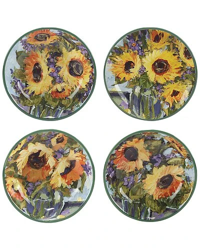 Sunflower Bouquet Soup/Pasta Bowls (Set Of 4) Home 1 Sunflower Bouquet Soup/Pasta Bowls (Set Of 4) Home