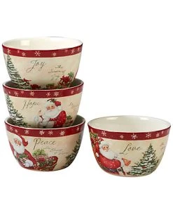 Holiday Wishes Set Of 4 Ice Cream Bowls Home
