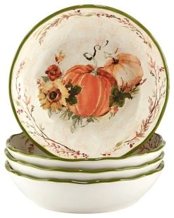 Harvest Morning Set Of 4 Soup Bowls Home