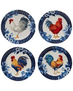 Go Rooster Set Of 4 Dinner Plates Home