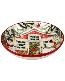 Snowman's Farmhouse Serving Bowl Home
