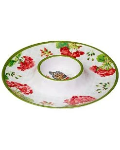 Geraniums 3pc Hostess Set Home 7 Geraniums 3pc Hostess Set Home -Certified shop 3050975172 RLLD 4