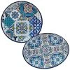 Melamine 2pc Mosaic Platter Set Home