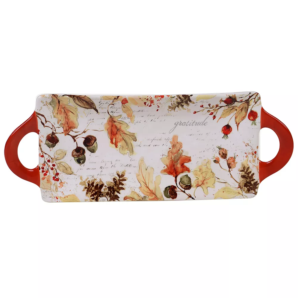 Certified International Harvest Splash Rectangle Platter With Handles 1 Certified International Harvest Splash Rectangle Platter With Handles