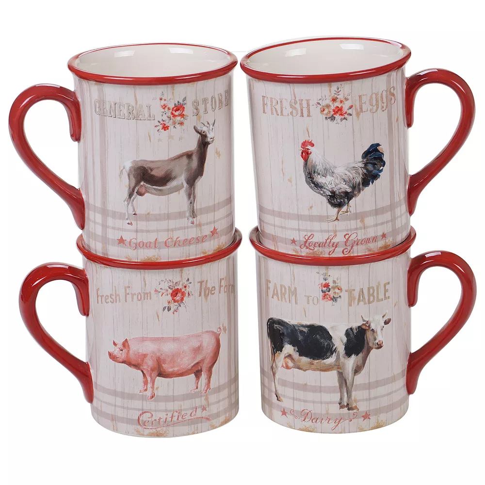 Certified International Farmhouse 4-pc. Mug Set 1 Certified International Farmhouse 4-pc. Mug Set
