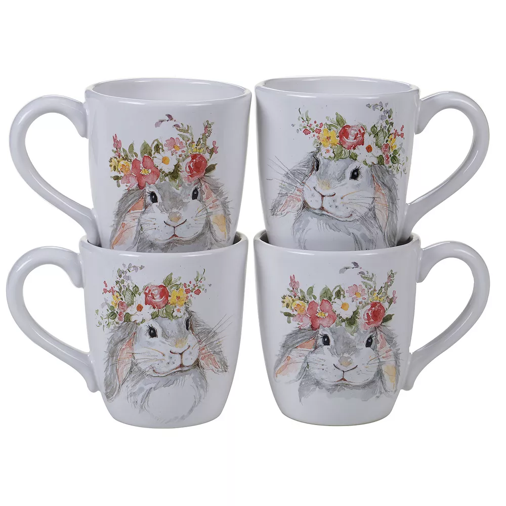 Certified International Sweet Bunny 4-pc. Mug Set 1 Certified International Sweet Bunny 4-pc. Mug Set