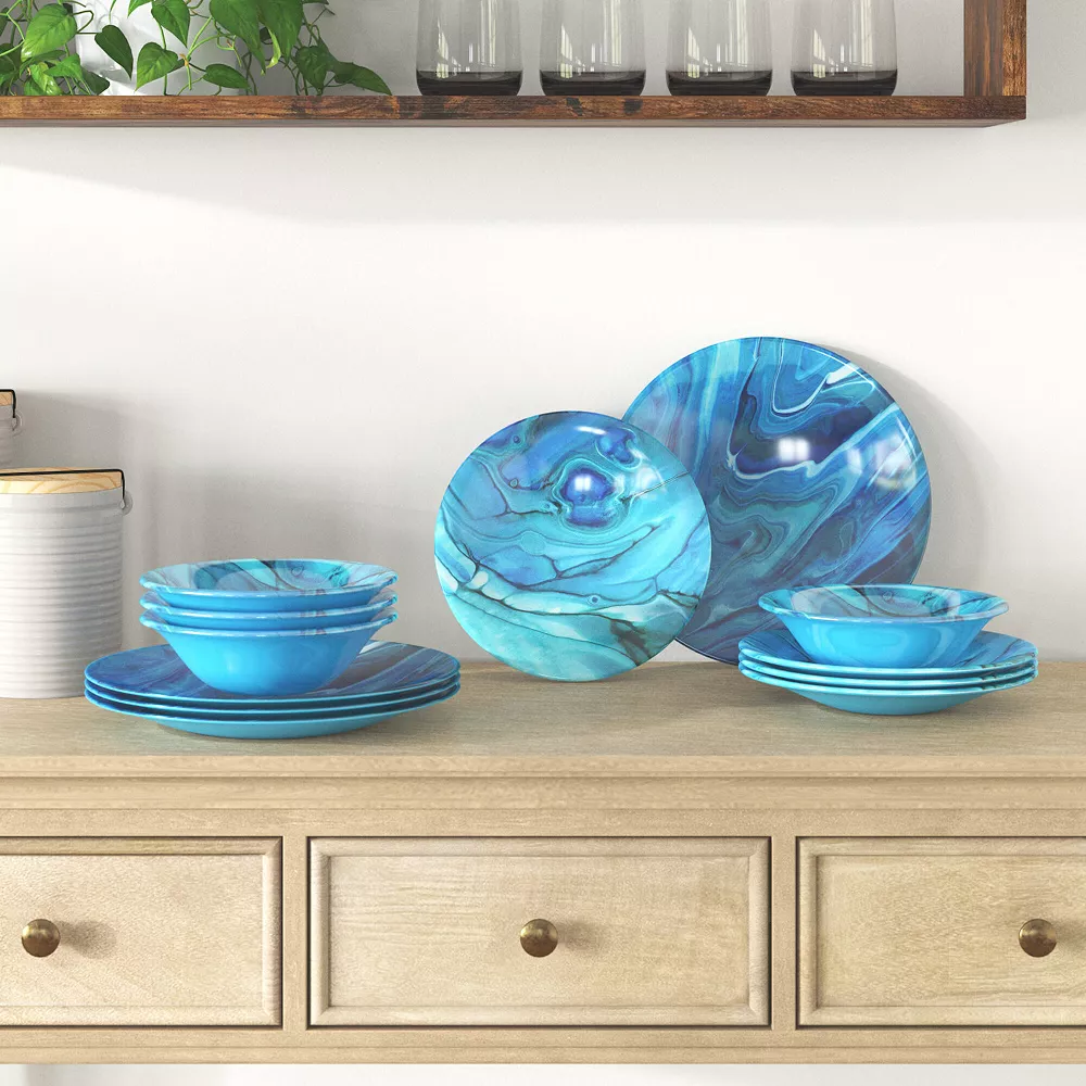 Certified International Fluidity 12-pc. Melamine Dinnerware Set 2 Certified International Fluidity 12-pc. Melamine Dinnerware Set - Image 2