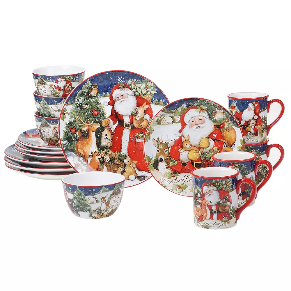 Certified International Magic Of Christmas Santa 16-pc. Dinnerware Set 1 Certified International Magic Of Christmas Santa 16-pc. Dinnerware Set