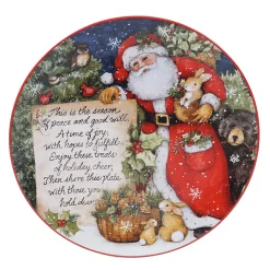 Certified International Magic Of Christmas Santa Sharing Plate