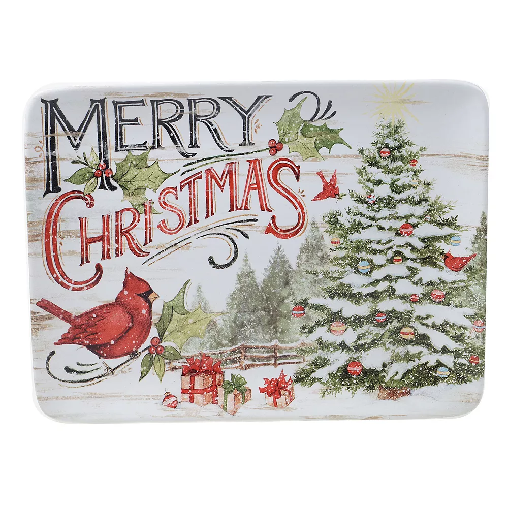 Certified International Evergreen Christmas Rectangle Platter 1 Certified International Evergreen Christmas Rectangle Platter