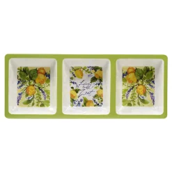 Certified International Lemon Zest 3-pc. Melamine Hostess Set -Certified shop 4986696 ALT3