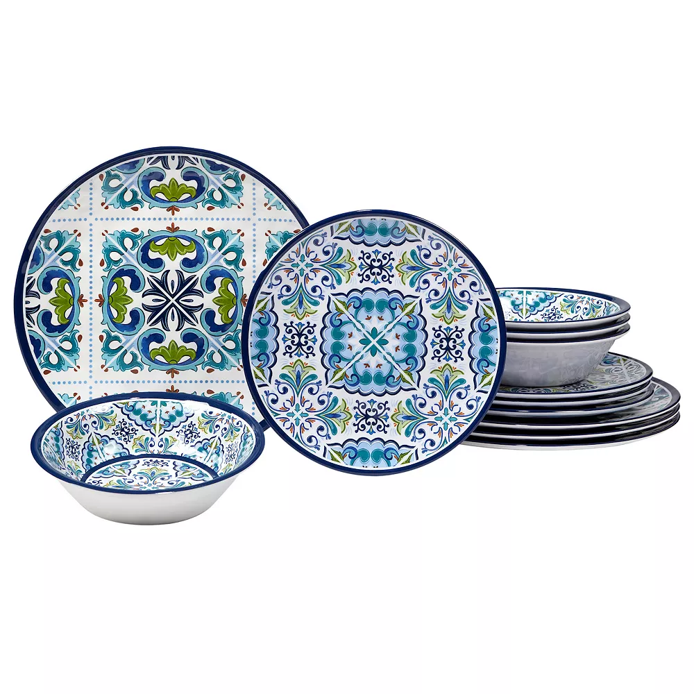 Certified International Mosaic 12-pc. Melamine Dinnerware Set 1 Certified International Mosaic 12-pc. Melamine Dinnerware Set