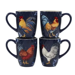 Certified International Indigo Rooster 16-pc. Dinnerware Set 9 Certified International Indigo Rooster 16-pc. Dinnerware Set -Certified shop 4987913 ALT4