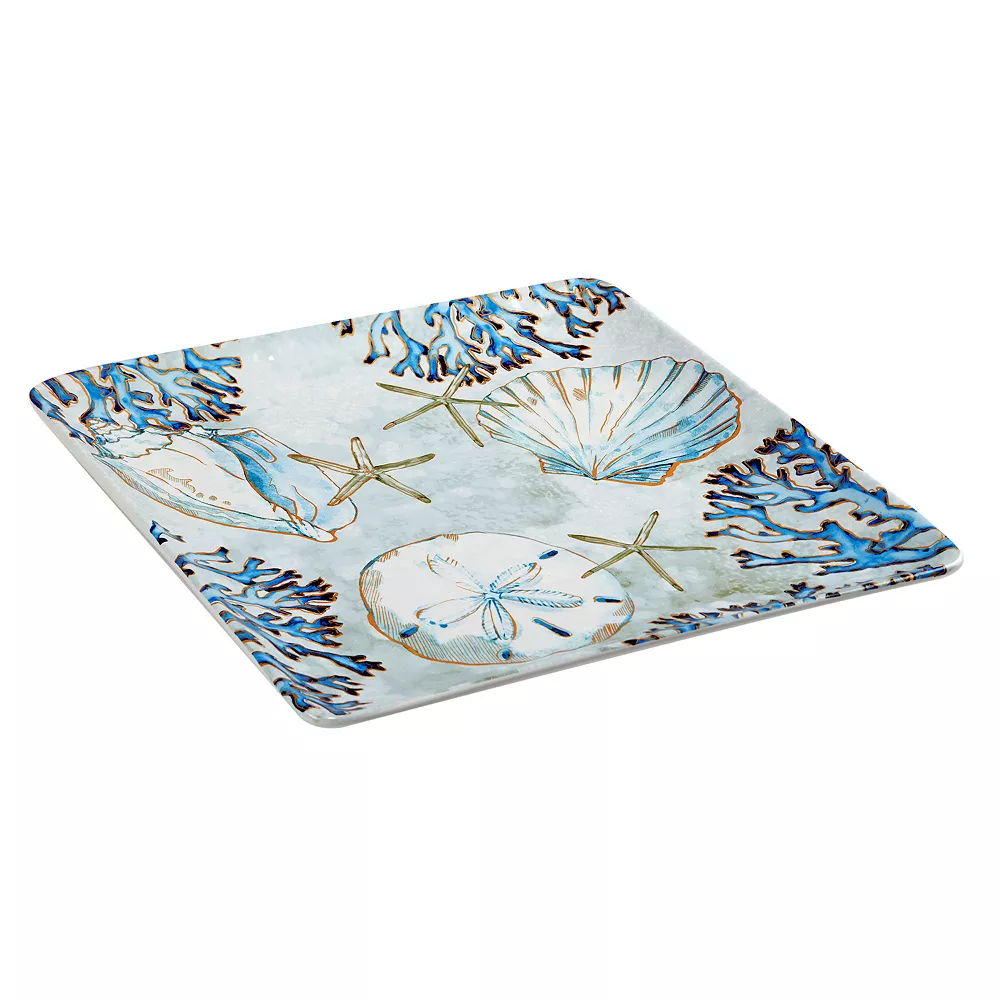 Certified International Playa Shells Square Platter 1 Certified International Playa Shells Square Platter