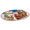 Certified International Santa's Workshop Oval Serving Platter
