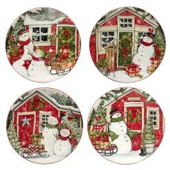 Certified International Snowman's Farmhouse 16-pc. Dinnerware Set -Certified shop 5178441 ALT2