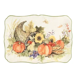 Front Page 21 Certified International Harvest Morning Rectangle Platter