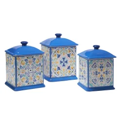 Certified International Lemonade 3-pc. Square Canister Set -Certified shop 6177499 ALT