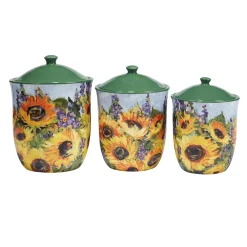 Alternative view of Certified International Sunflower Bouquet 3-pc. Canister Set