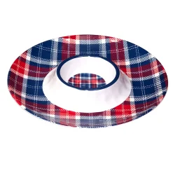 Alternative view of Certified International Patriotic Plaid 3-pc. Melamine Hostess Set