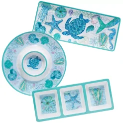 Front Page 19 Certified International Serene Seas 3-pc. Melamine Hostess Set
