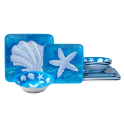Certified International Ocean Beach 12-pc. Melamine Dinnerware Set